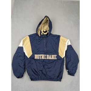 Vintage Notre Dame Fighting Irish Jacket‎ Mens Medium NCAA Football Majestic 90s